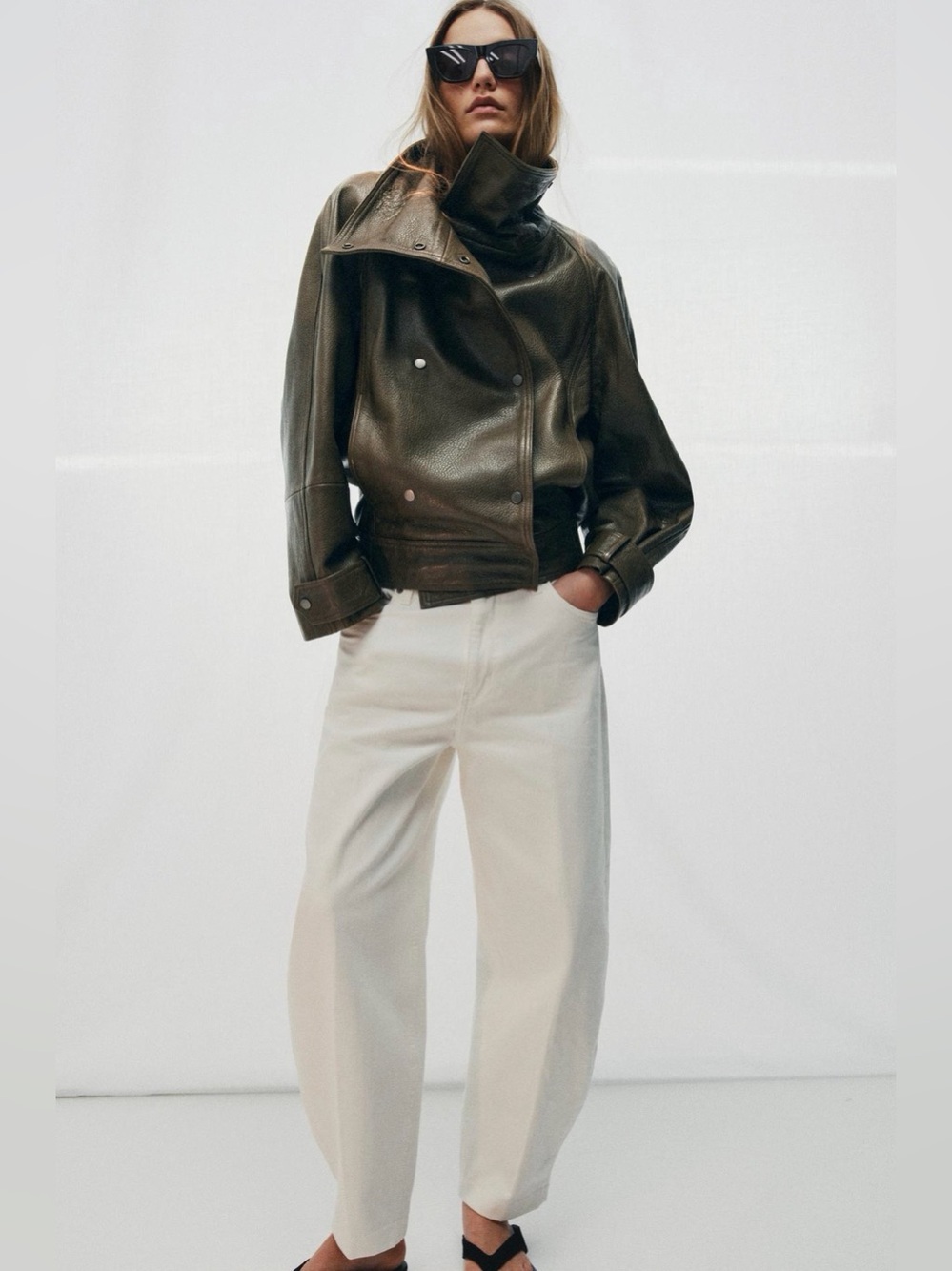 Zara ZW Collection Limited Edition Leather Jacket